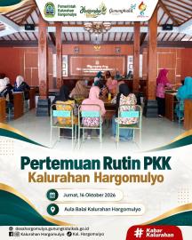 PERTEMUAN RUTIN PKK KALURAHAN HARGOMULYO BULAN OKTOBER 2026